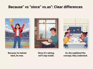“Because” vs “since” vs “as”: diferencias claras