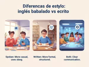 Diferencias de estilo: inglés hablado vs escrito