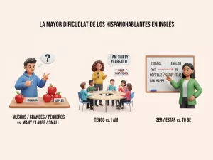 La mayor dificultad de los hispanohablantes en inglés