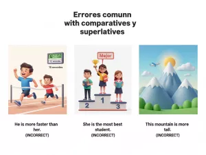 Errores comunes con comparativos y superlativos