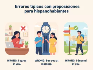 Errores típicos con preposiciones para hispanohablantes