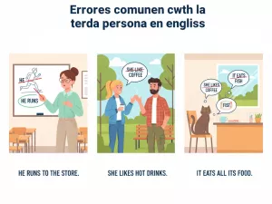 Errores comunes con la tercera persona en inglés