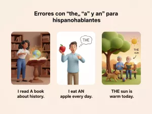 Errores con “the”, “a” y “an” para hispanohablantes