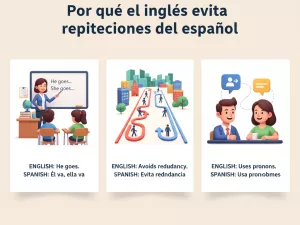 Por qué el inglés evita repeticiones del español