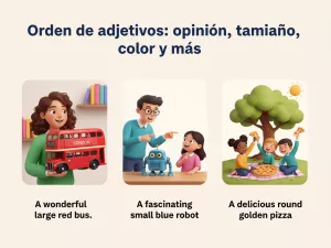 Orden de adjetivos: opinión, tamaño, color y más