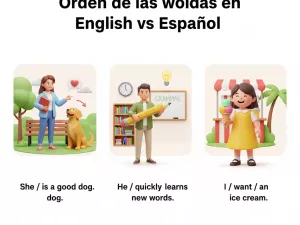 Orden de las palabras en inglés vs español