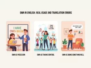 Own en inglés: uso real y errores de traducción