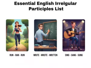 Lista esencial de participios irregulares en inglés