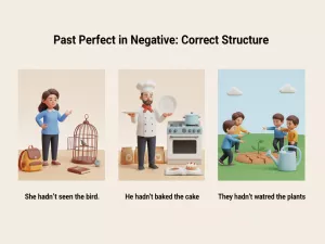 Past Perfect en negativo: estructura correcta