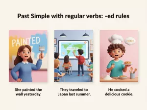 Past Simple con verbos regulares: reglas de -ed
