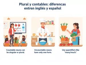 Plural y contables: diferencias entre inglés y español