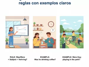 Preguntas en Past Continuous: reglas con ejemplos claros