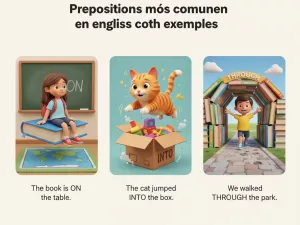 Preposiciones más comunes en inglés con ejemplos