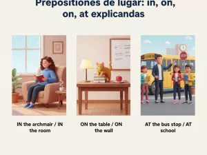 Preposiciones de lugar: in, on, at explicadas