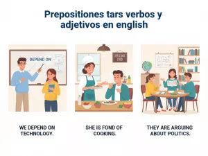 Preposiciones tras verbos y adjetivos en inglés