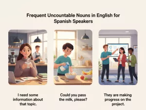 Sustantivos no contables frecuentes en inglés para hispanohablantes