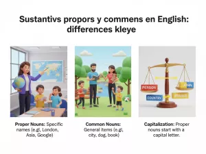 Sustantivos propios y comunes en inglés: diferencias clave
