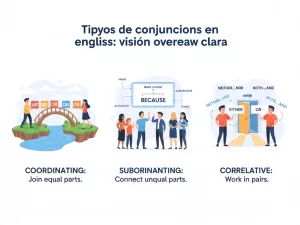 Tipos de conjunciones en inglés: visión general clara