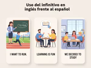 Uso del infinitivo en inglés frente al español
