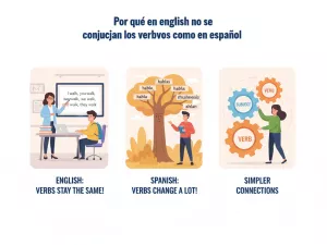 Por qué en inglés no se conjugan los verbos como en español