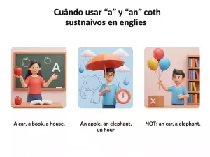 Cuándo usar “a” y “an” con sustantivos en inglés