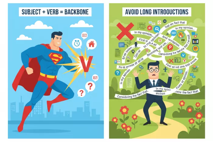 Estructura mental sujeto-verbo en inglés nativo