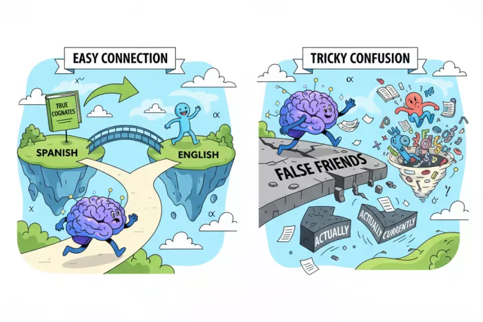 Falsos amigos peligrosos español-inglés, errores por similitud