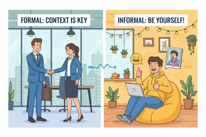 Errores de registro: inglés formal vs informal