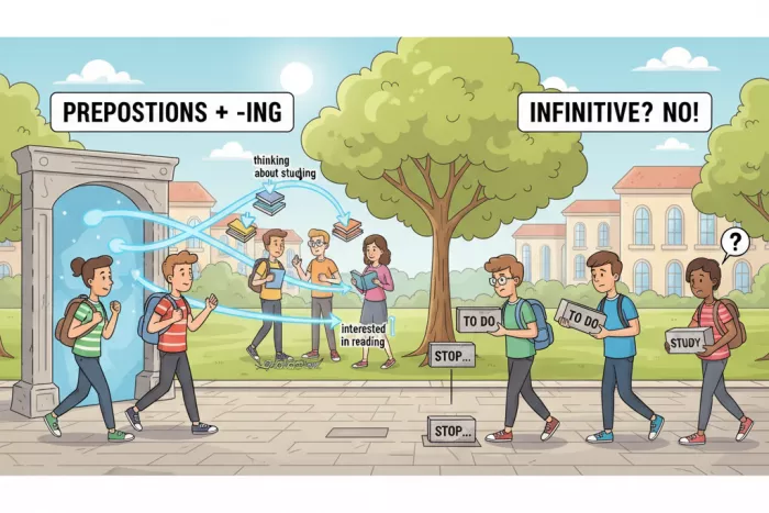 Uso de -ing frente a infinitivo en inglés