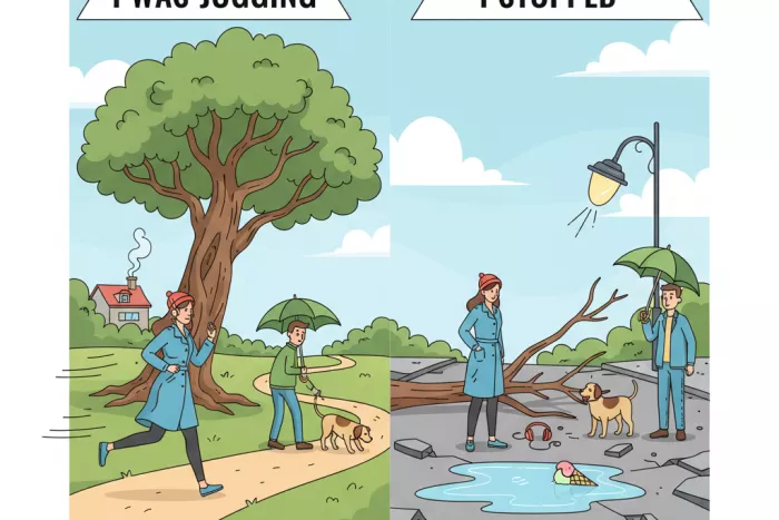 Past Continuous vs Past Simple: acciones en progreso terminadas