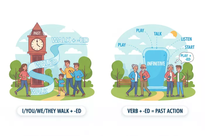 Past Simple: regla -ed en verbos regulares