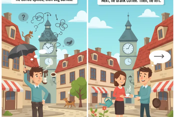 Past Simple: secuencia de acciones pasadas en orden