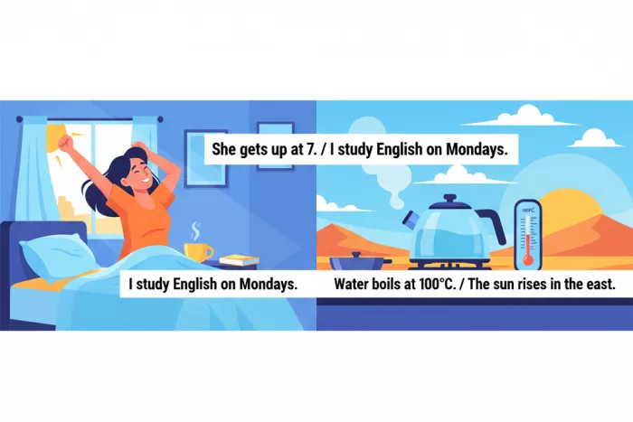 Uso y formación del Present Simple en inglés