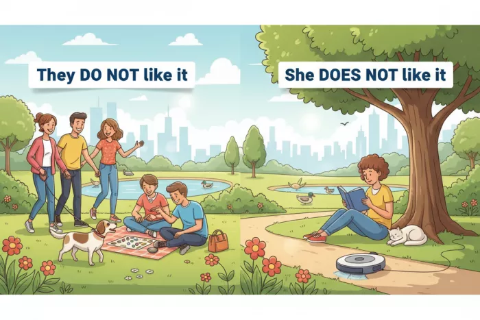Reglas do not y does not en presente simple