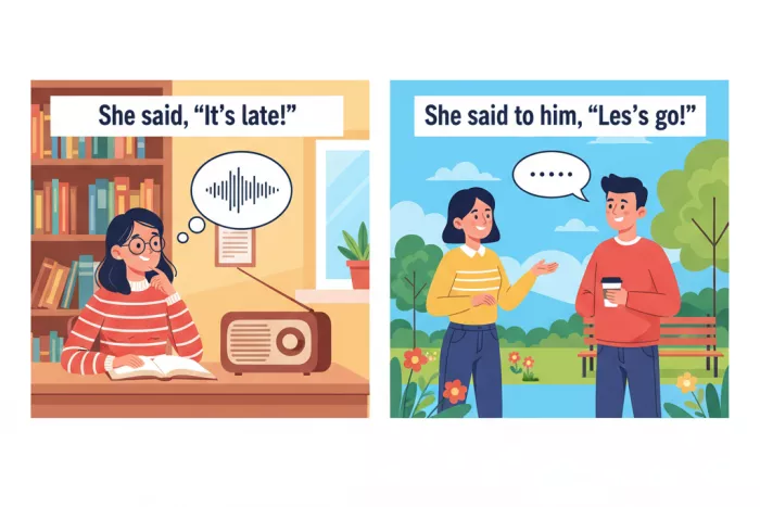 Diferencias say tell speak talk: uso y estructura