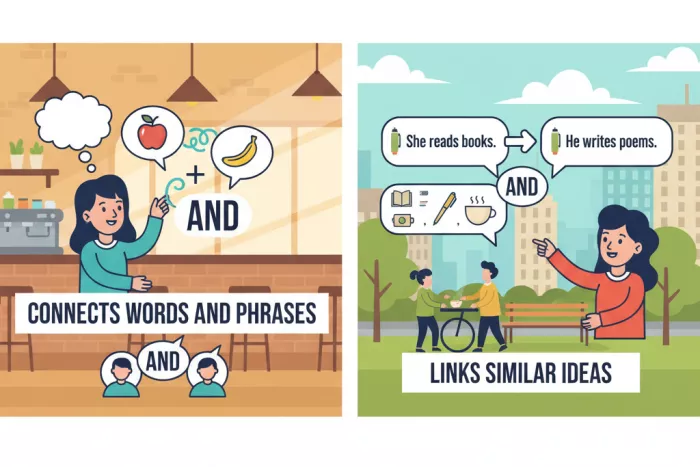 Uso de and como conjunción coordinante en inglés