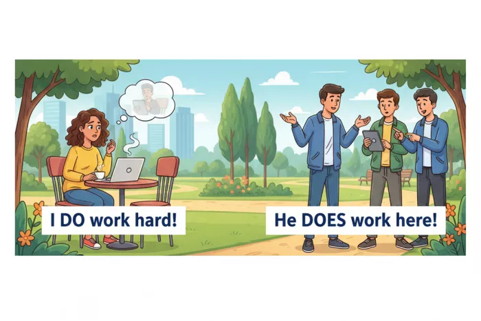 Énfasis con do, does y did en inglés