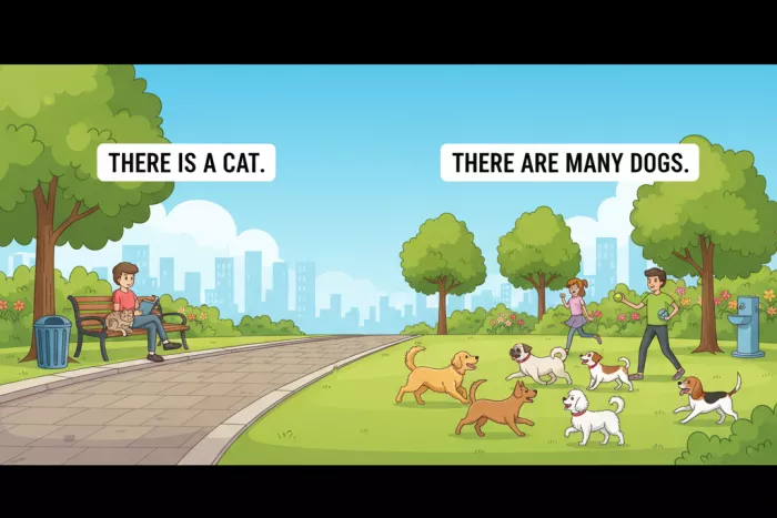 Estructura existencial there is/there are en inglés