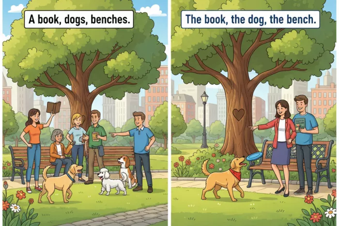 Uso de “the” con sustantivos identificables en inglés
