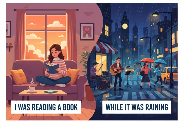 Past Continuous: acciones en progreso en pasado
