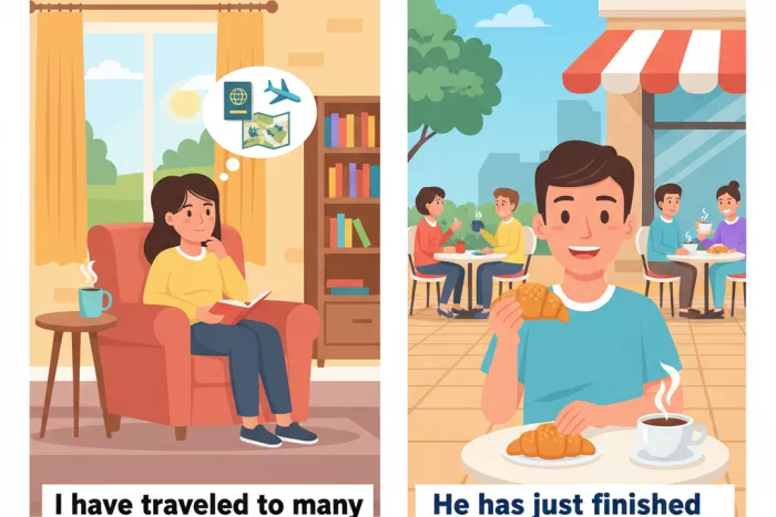 Present Perfect correcto con have y has
