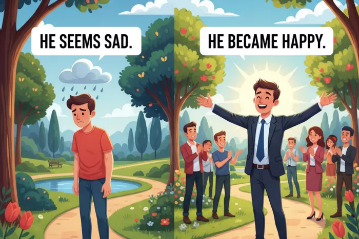 Verbos copulativos en inglés: be, seem, become