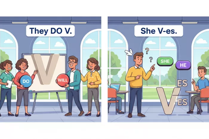 Forma básica del verbo en inglés, uso y tiempos