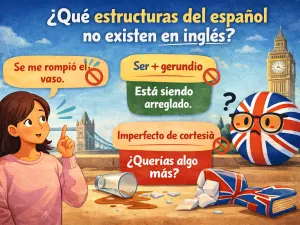 Qué estructuras del español no existen en inglés