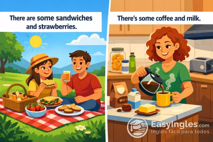 Uso de some y any con sustantivos ingleses