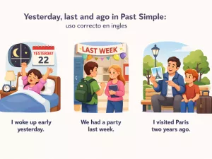 Yesterday, last y ago en Past Simple: uso correcto en inglés