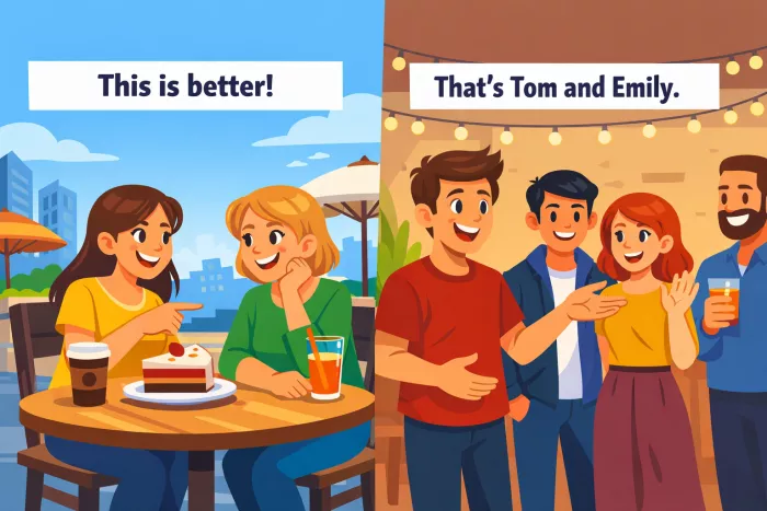 Pronombres demostrativos en inglés en conversación cotidiana