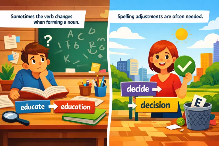 Sustantivos derivados de verbos en inglés