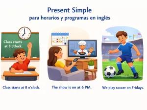 Present Simple para horarios y programas en inglés