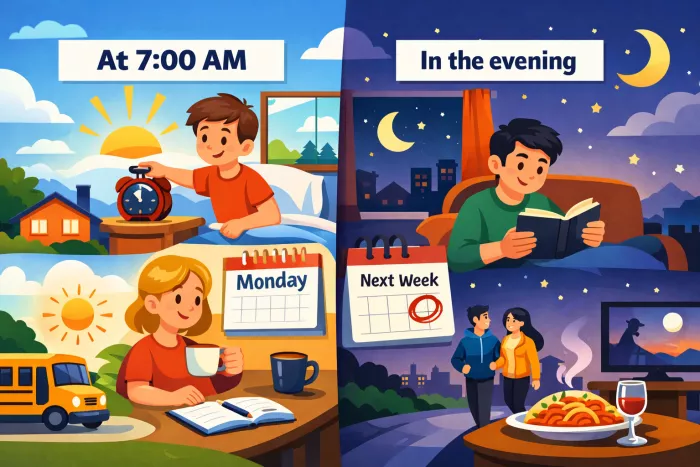 Present Simple para horarios y expresiones temporales